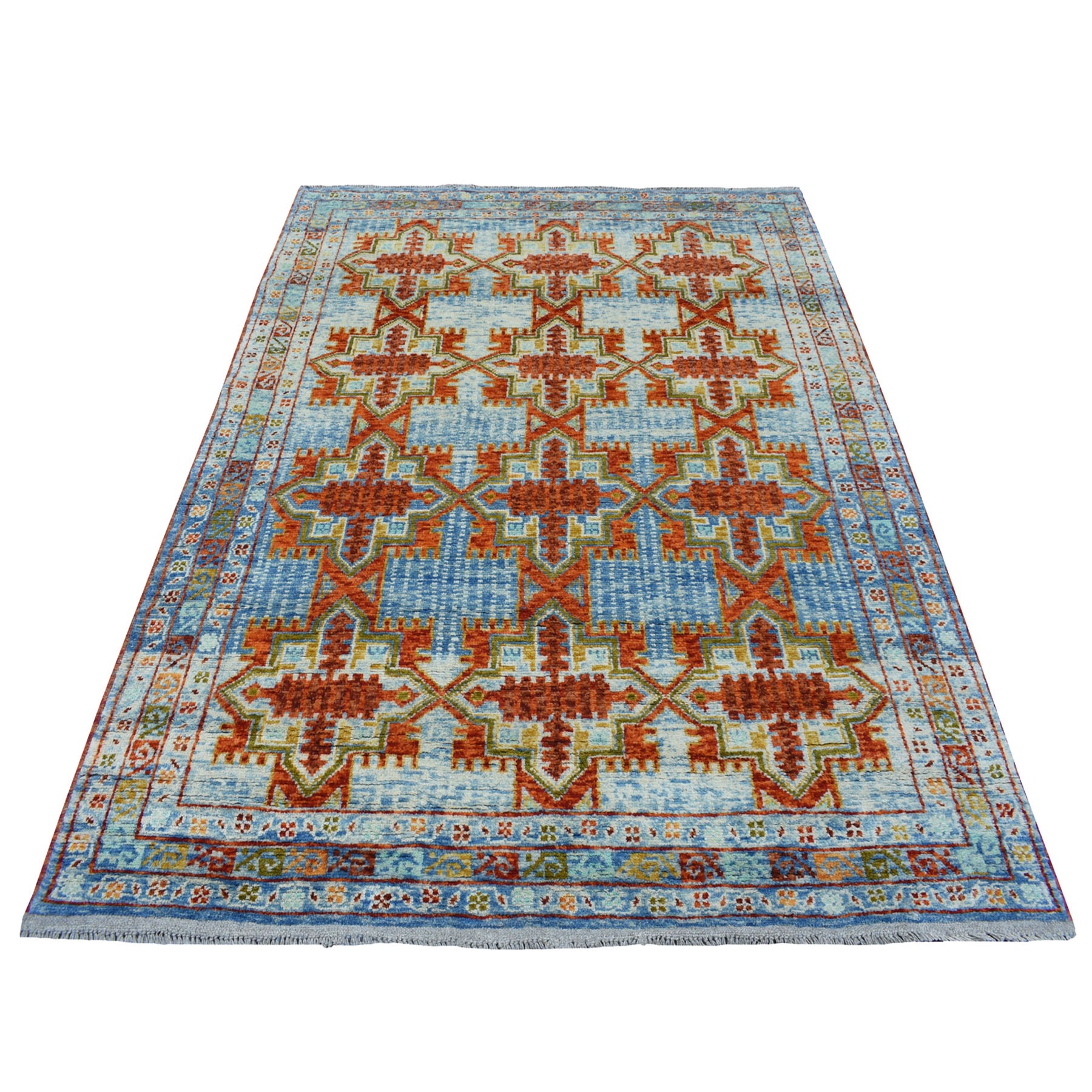 Traditional Wool Hand-Knotted Area Rug 5'8